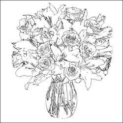 Dibujo para colorear: Ramo de Flores (Naturaleza y Estaciones) #160735 - Dibujos para Colorear e Imprimir Gratis