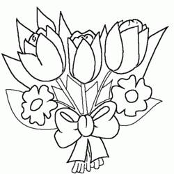 Dibujo para colorear: Ramo de Flores (Naturaleza y Estaciones) #160783 - Dibujos para Colorear e Imprimir Gratis