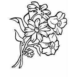 Dibujo para colorear: Ramo de Flores (Naturaleza y Estaciones) #160826 - Dibujos para Colorear e Imprimir Gratis