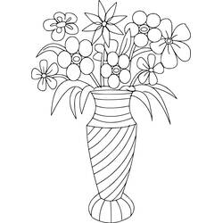 Dibujo para colorear: Ramo de Flores (Naturaleza y Estaciones) #160864 - Dibujos para Colorear e Imprimir Gratis