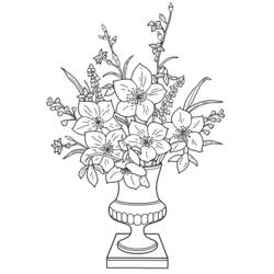 Dibujo para colorear: Ramo de Flores (Naturaleza y Estaciones) #160868 - Dibujos para Colorear e Imprimir Gratis