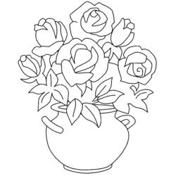 Dibujo para colorear: Ramo de Flores (Naturaleza y Estaciones) #160877 - Dibujos para Colorear e Imprimir Gratis