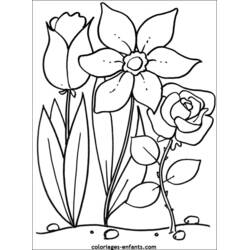 Dibujo para colorear: Ramo de Flores (Naturaleza y Estaciones) #160931 - Dibujos para Colorear e Imprimir Gratis