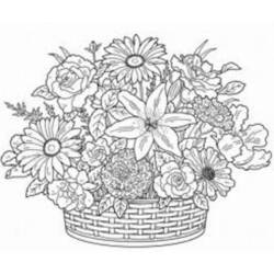 Dibujo para colorear: Ramo de Flores (Naturaleza y Estaciones) #160945 - Dibujos para Colorear e Imprimir Gratis