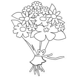 Dibujo para colorear: Ramo de Flores (Naturaleza y Estaciones) #160980 - Dibujos para Colorear e Imprimir Gratis