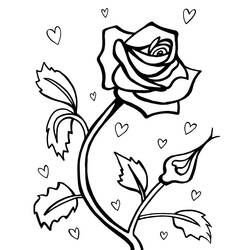 Dibujo para colorear: Rosas (Naturaleza y Estaciones) #161875 - Dibujos para Colorear e Imprimir Gratis