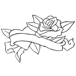 Dibujo para colorear: Rosas (Naturaleza y Estaciones) #161880 - Dibujos para Colorear e Imprimir Gratis