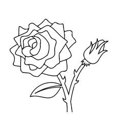 Dibujo para colorear: Rosas (Naturaleza y Estaciones) #161881 - Dibujos para Colorear e Imprimir Gratis