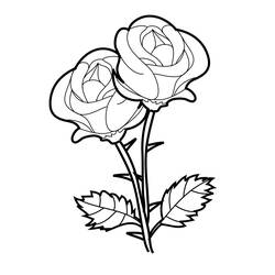 Dibujo para colorear: Rosas (Naturaleza y Estaciones) #161890 - Dibujos para Colorear e Imprimir Gratis