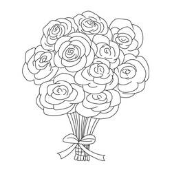 Dibujo para colorear: Rosas (Naturaleza y Estaciones) #161892 - Dibujos para Colorear e Imprimir Gratis
