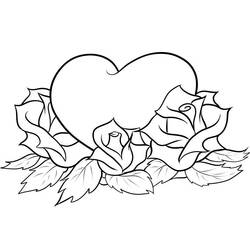 Dibujo para colorear: Rosas (Naturaleza y Estaciones) #161945 - Dibujos para Colorear e Imprimir Gratis