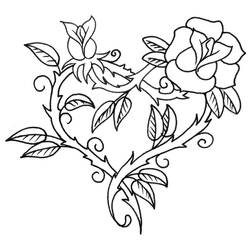 Dibujo para colorear: Rosas (Naturaleza y Estaciones) #161961 - Dibujos para Colorear e Imprimir Gratis