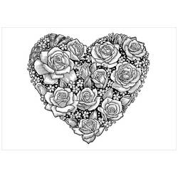 Dibujo para colorear: Rosas (Naturaleza y Estaciones) #161978 - Dibujos para Colorear e Imprimir Gratis