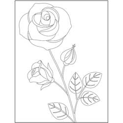 Dibujo Rosas (Naturaleza y Estaciones) #176457 para imprimir y colorear