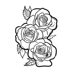 Dibujo Rosas (Naturaleza y Estaciones) #176499 para imprimir y colorear