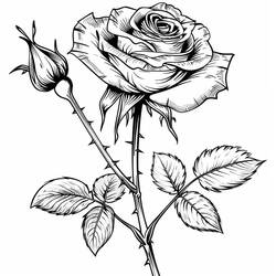 Dibujo Rosas (Naturaleza y Estaciones) #218714 para imprimir y colorear