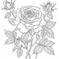 Dibujo Rosas (Naturaleza y Estaciones) #218717 para imprimir y colorear