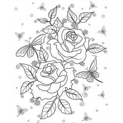 Dibujo Rosas (Naturaleza y Estaciones) #218727 para imprimir y colorear