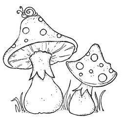Dibujo para colorear: Seta (Naturaleza y Estaciones) #174101 - Dibujos para Colorear e Imprimir Gratis