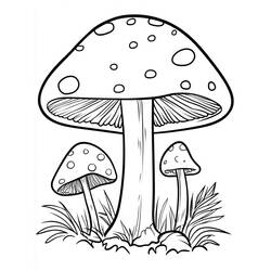 Dibujo para colorear: Seta (Naturaleza y Estaciones) #217411 - Dibujos para Colorear e Imprimir Gratis