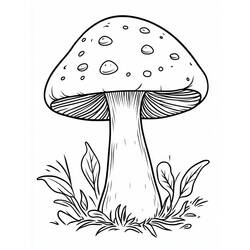 Dibujo para colorear: Seta (Naturaleza y Estaciones) #217412 - Dibujos para Colorear e Imprimir Gratis