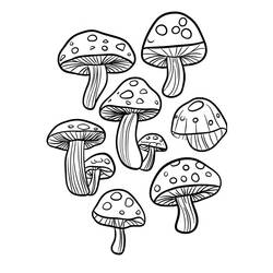 Dibujo para colorear: Seta (Naturaleza y Estaciones) #217416 - Dibujos para Colorear e Imprimir Gratis