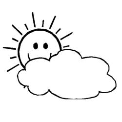 Dibujo para colorear: Sol y Nube (Naturaleza y Estaciones) #156167 - Dibujos para Colorear e Imprimir Gratis
