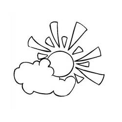 Dibujo para colorear: Sol y Nube (Naturaleza y Estaciones) #156168 - Dibujos para Colorear e Imprimir Gratis