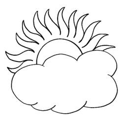 Dibujo para colorear: Sol y Nube (Naturaleza y Estaciones) #156169 - Dibujos para Colorear e Imprimir Gratis