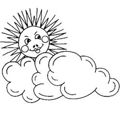 Dibujo para colorear: Sol y Nube (Naturaleza y Estaciones) #156170 - Dibujos para Colorear e Imprimir Gratis