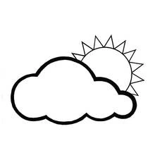Dibujos para colorear: Sol y Nube - Dibujos para Colorear e Imprimir Gratis
