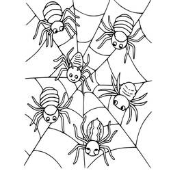 Dibujo para colorear: Telaraña (Naturaleza y Estaciones) #204186 - Dibujos para Colorear e Imprimir Gratis