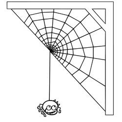 Dibujo para colorear: Telaraña (Naturaleza y Estaciones) #204201 - Dibujos para Colorear e Imprimir Gratis