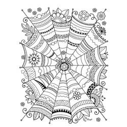 Dibujo para colorear: Telaraña (Naturaleza y Estaciones) #204205 - Dibujos para Colorear e Imprimir Gratis