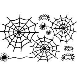 Dibujo para colorear: Telaraña (Naturaleza y Estaciones) #204217 - Dibujos para Colorear e Imprimir Gratis