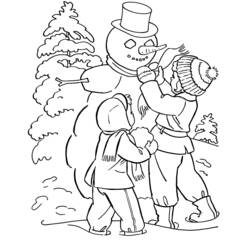 Dibujo para colorear: Temporada de Invierno (Naturaleza y Estaciones) #164389 - Dibujos para Colorear e Imprimir Gratis