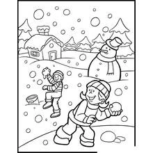 Dibujo para colorear: Temporada de Invierno (Naturaleza y Estaciones) #164391 - Dibujos para Colorear e Imprimir Gratis