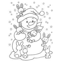 Dibujo para colorear: Temporada de Invierno (Naturaleza y Estaciones) #164411 - Dibujos para Colorear e Imprimir Gratis