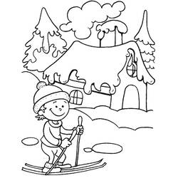 Dibujo para colorear: Temporada de Invierno (Naturaleza y Estaciones) #164436 - Dibujos para Colorear e Imprimir Gratis