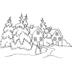 Dibujo para colorear: Temporada de Invierno (Naturaleza y Estaciones) #164448 - Dibujos para Colorear e Imprimir Gratis