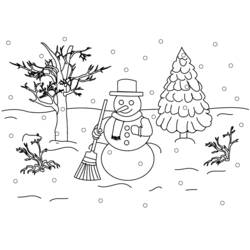 Dibujo para colorear: Temporada de Invierno (Naturaleza y Estaciones) #164453 - Dibujos para Colorear e Imprimir Gratis