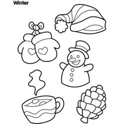 Dibujo para colorear: Temporada de Invierno (Naturaleza y Estaciones) #164466 - Dibujos para Colorear e Imprimir Gratis
