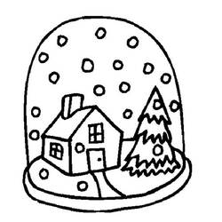 Dibujo para colorear: Temporada de Invierno (Naturaleza y Estaciones) #164481 - Dibujos para Colorear e Imprimir Gratis