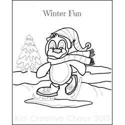 Dibujo para colorear: Temporada de Invierno (Naturaleza y Estaciones) #164487 - Dibujos para Colorear e Imprimir Gratis