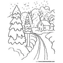 Dibujo para colorear: Temporada de Invierno (Naturaleza y Estaciones) #164512 - Dibujos para Colorear e Imprimir Gratis