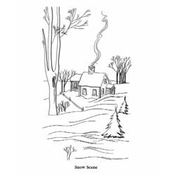 Dibujo para colorear: Temporada de Invierno (Naturaleza y Estaciones) #164568 - Dibujos para Colorear e Imprimir Gratis
