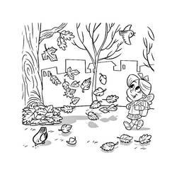 Dibujo para colorear: Temporada de Otoño (Naturaleza y Estaciones) #176728 - Dibujos para Colorear e Imprimir Gratis