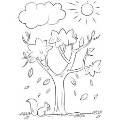 Dibujo para colorear: Temporada de Otoño (Naturaleza y Estaciones) #176735 - Dibujos para Colorear e Imprimir Gratis