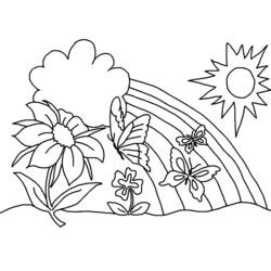 Dibujo para colorear: Temporada de Primavera (Naturaleza y Estaciones) #164748 - Dibujos para Colorear e Imprimir Gratis