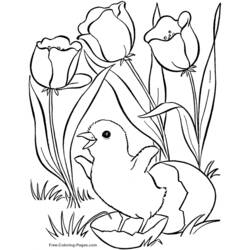 Dibujo para colorear: Temporada de Primavera (Naturaleza y Estaciones) #164776 - Dibujos para Colorear e Imprimir Gratis